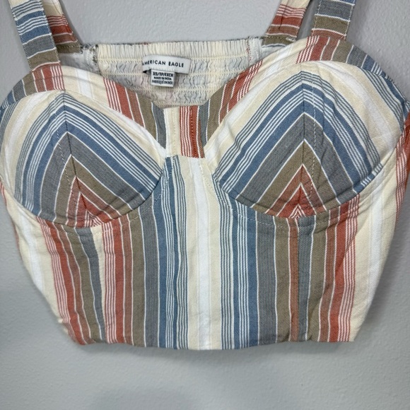 American Eagle Striped Cropped Bustier Tank – XS - Picture 3 of 5